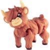 Articulated Highland Cow Figurine – Cute Brown Posable Cow Model for Desk Décor, Collectors & Collectible Play – 3D Printed in Canada — 3D Printed Collectible by 3DCentral