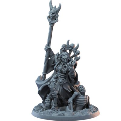 Necromancer Male Miniature for Fantasy RPGs – Undead Summoner Villain Figurine for Painting & Collecting – 3D Printed in Canada — 3D Printed Collectible by 3DCentral