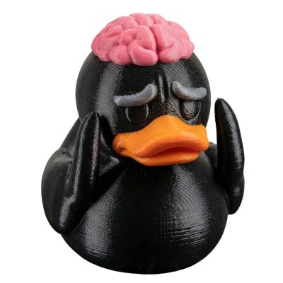 Overthinking Duck Figurine – Funny Desk Companion for Anxiety, Stress & Thought Spiral Relief – 3D Printed in Canada — 3D Printed Collectible by 3DCentral
