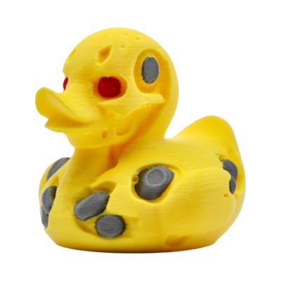 Cyborg Duck Figurine – Robotic Rubber Duck Hybrid with Glowing Red Eyes & Mech Details – Sci-Fi Display Piece or Geeky Gift – 3D Printed in Canada — 3D Printed Collectible by 3DCentral
