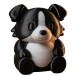 Border Collie Teddy Bear Figurine