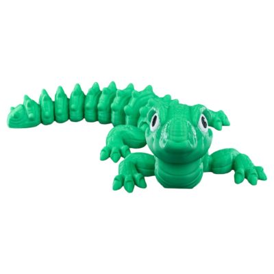 Flexible Gator Fidget Figurine – Articulated Alligator Desk Toy for Teens & Adults, Stress Relief Sensory Gift, Poseable Lizard-Style Collectible – 3D Printed in Canada — 3D Printed Collectible by 3DCentral