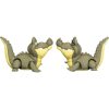 Adorable Crocodile Figurine Pair – Cute Sitting Alligator Statues with Goofy Faces for Desk, Shelf, or Gift Display – 3D Printed in Canada — 3D Printed Collectible by 3DCentral