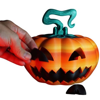 Interchangeable Face Jack-O'-Lantern Pumpkin Box – Halloween Decoration with Swappable Eyes & Mouth – 3D Printed in Canada — 3D Printed Collectible by 3DCentral