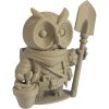 The Botanist Owl Figurine – Fantasy Owl Statue with Garden Tools & Plant Pot – Owls & Dragons Collection – for Painting, Display, or Gifting – 3D Printed in Canada — 3D Printed Collectible by 3DCentral