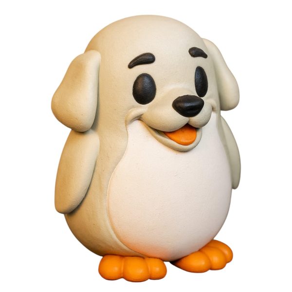 Figurine pingouin golden retriever