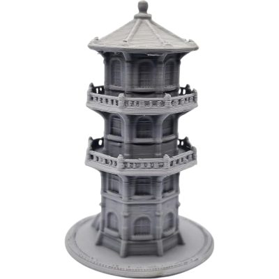 Octagonal Tower Miniature – Multi-Level Eight-Sided Fantasy Building for Tabletop Terrain, RPG Maps & Dioramas – 3D Printed in Canada — 3D Printed Collectible by 3DCentral