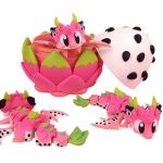 Articulated Dragon Fruit Dragon & Egg Figurine