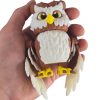 Articulated Owl Figurine with Poseable Wings – Brown and White 3D Printed Bird Sculpture – Collectible Desk Toy for Teens & Adults – 3D Printed in Canada — 3D Printed Collectible by 3DCentral