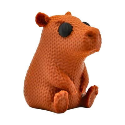 Knitted Capybara Figurine – Cozy Textured Desk Buddy & Shelf Decor Inspired by Internet’s Chillest Animal – 3D Printed in Canada — 3D Printed Collectible by 3DCentral