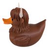 Highland Cow Duck Figurine – Off-Road Rubber Duck for Duck Duck 4x4, Cruise Ship Hiding, Dashboard Collectible, Vehicle Ducks, Collectible Display – 3D Printed in Canada — 3D Printed Collectible by 3DCentral