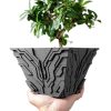 Uplink Planter Pot – Futuristic Circuitry Patterned Pot for Bonsai, Succulents, or Faux Plants – Sci-Fi Inspired Decorative Indoor Planter – 3D Printed in Canada — 3D Printed Collectible by 3DCentral