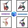 Skeleton Pteranodon – Articulating Dinosaur Figurine for Teens and Adults – Prehistoric Collectible – 3D Printed in Canada (Prismatic Rainbow) — 3D Printed Collectible by 3DCentral
