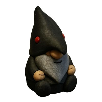 Black Raven Gnome Figurine – Gothic Garden Gnome for Desk, Shelf, or Fairy Display – Nordic Fantasy Decor for Adults and Teens – 3D Printed in Canada — 3D Printed Collectible by 3DCentral