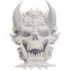 Fire Demon Skull – Fierce Horned Skull Sculpture with Fangs and Infernal Detail for Gothic Decor, Horror Displays, or Fantasy Collections – 3D Printed in Canada — 3D Printed Collectible by 3DCentral