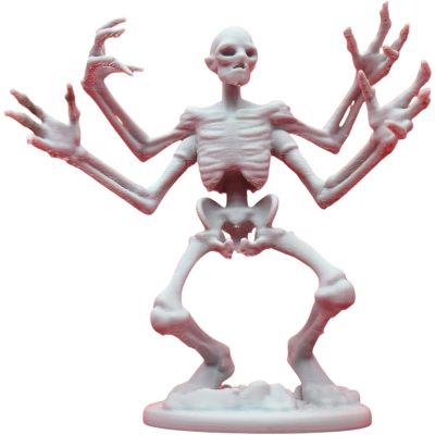 Four-Armed Skeleton Figure – Fantasy Undead Miniature for Tabletop RPGs, Dioramas, and Horror Displays – 3D Printed in Canada — 3D Printed Collectible by 3DCentral