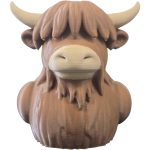 Highland Cow Duck Figurine – Shaggy Horned Duck Hybrid with Beard & Bangs – Funny Scottish-Inspired Collectible for Shelf or Desk – 3D Printed in Canada — 3D Printed Collectible by 3DCentral