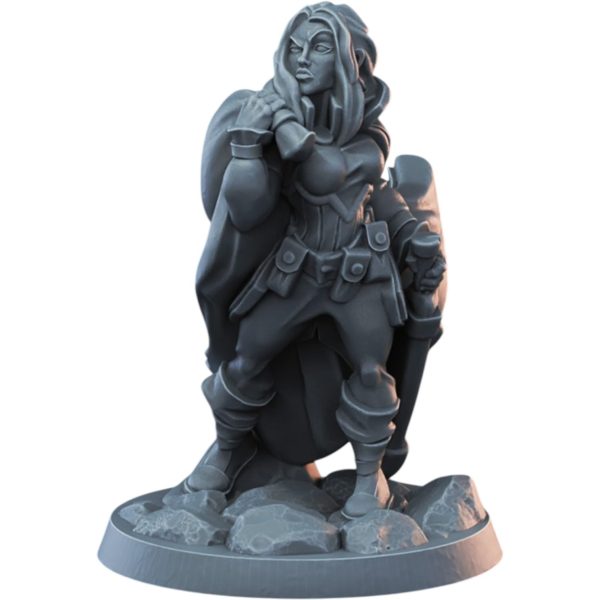 Female Rogue Miniature 32mm TTRPG
