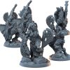 Barbarian Warband – Set of 5 Savage Warrior Miniatures with Axes for Fantasy Tabletop Battles, RPG Campaigns & Painting – 3D Printed in Canada — 3D Printed Collectible by 3DCentral