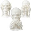 Silent Watchers Skull Statue Set — Gothic “See, Hear, Speak No Evil” Skeleton Figurines — Haunted Décor & Dark Fantasy Collection – 3D Printed in Canada — 3D Printed Collectible by 3DCentral