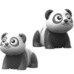 Cute Articulated Panda Figurine with Big Eyes – Posable Bear Desk Collectible