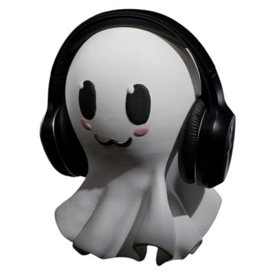 Gentle Ghost Headphone Holder – Cute Ghost Headset Stand for Gamers & Streamers – Kawaii Desk Accessory – 3D Printed — 3D Printed Collectible by 3DCentral