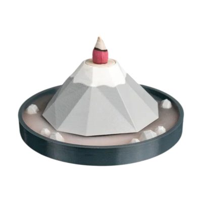 Misty Peak Backflow Burner – Mountain-Inspired Incense Cone Holder for Aromatherapy, Meditation, and Relaxation – Scenic Volcano Design – 3D Printed in Canada — 3D Printed Collectible by 3DCentral