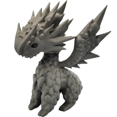 Thunder Dragon Figurine – Elemental Lightning Creature with Spiked Wings & Textured Body – Fantasy Collectible Display – 3D Printed in Canada — 3D Printed Collectible by 3DCentral