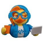 CodeQuacker Female Duck Figurine – Programmer-Themed Car Dashboard & Desk Decor – Geeky Coding Collectible