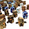Tiny Owl Figurines – Pack of 4 Cute Miniature Owls with Keychain Slots for Display or Gifting – 3D Printed in Canada — 3D Printed Collectible by 3DCentral
