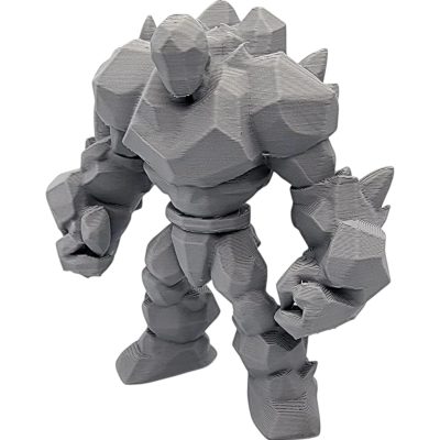 Greater Earth Elemental Figurine – Rock Golem Style Desktop Statue for Display, Collectibles, and Shelf Decor – 3D Printed in Canada — 3D Printed Collectible by 3DCentral