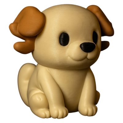 Golden Retriever Axolotl Figurine – Cute Dog Collectible Decor for Desk, Shelf, or Gift – Anime-Inspired Aesthetic for Teens & Adults – 3D Printed in Canada — 3D Printed Collectible by 3DCentral