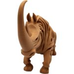 Wood Carved-Style Woolly Rhinoceros Figurine – Prehistoric Sculpture