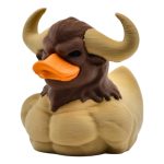 Minotaur Duck Figurine – Greek Mythology Rubber Duck 4x4 Dashboard Accessory, Cruise Duck for Hiding, Mythical Muscle Collectible, Off-Road Vehicle Kindness Duck