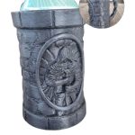 Crusader Can Holder with Medieval Wall Texture & Wrought Iron-Style Handle – Fantasy Drink Sleeve for 12oz Cans