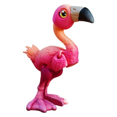 Articulated Flamingo Bird Figurine – Poseable 3D Printed Tropical Animal Model – Print-in-Place Pink Bird Sculpture for Desk or Shelf Display – 3D Printed in Canada — 3D Printed Collectible by 3DCentral