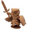 The Valkyrie Owl Figurine – Armored Fantasy Owl Warrior with Sword & Shield – Owls & Dragons Collection – Paintable Display Statue or Gift – 3D Printed in Canada — 3D Printed Collectible by 3DCentral