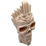 Death Mask Figurine – Ornate Bone Skull