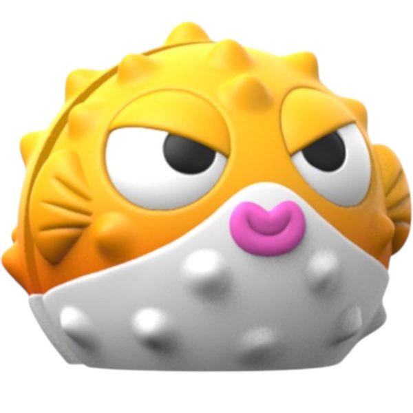 Pufferfish Figurine with Cartoon Expression