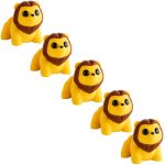5-Pack Mini Baby Zou Lion Figurines – Cute Lion Collectibles, Safari Animal Gifts & Jungle Home Décor – Standard, Mystery Color & Keychain – 3D Printed in Canada — 3D Printed Collectible by 3DCentral