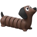 Cute Articulated Wiener Dog Figurine with Big Eyes