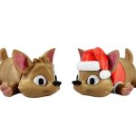 Adorable Christmas Dog Figurine
