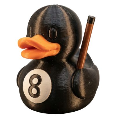 Billiards Duck Figurine – Funny Pool Ball Duck with Cue Stick for Desk, Bar or Game Room Display – 3D Printed in Canada — 3D Printed Collectible by 3DCentral
