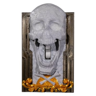Last Wickie Light Switch Cover – Pirate Skull Wall Plate – Gothic Skeleton Light Switch Accent – 3D Printed in Canada — 3D Printed Collectible by 3DCentral