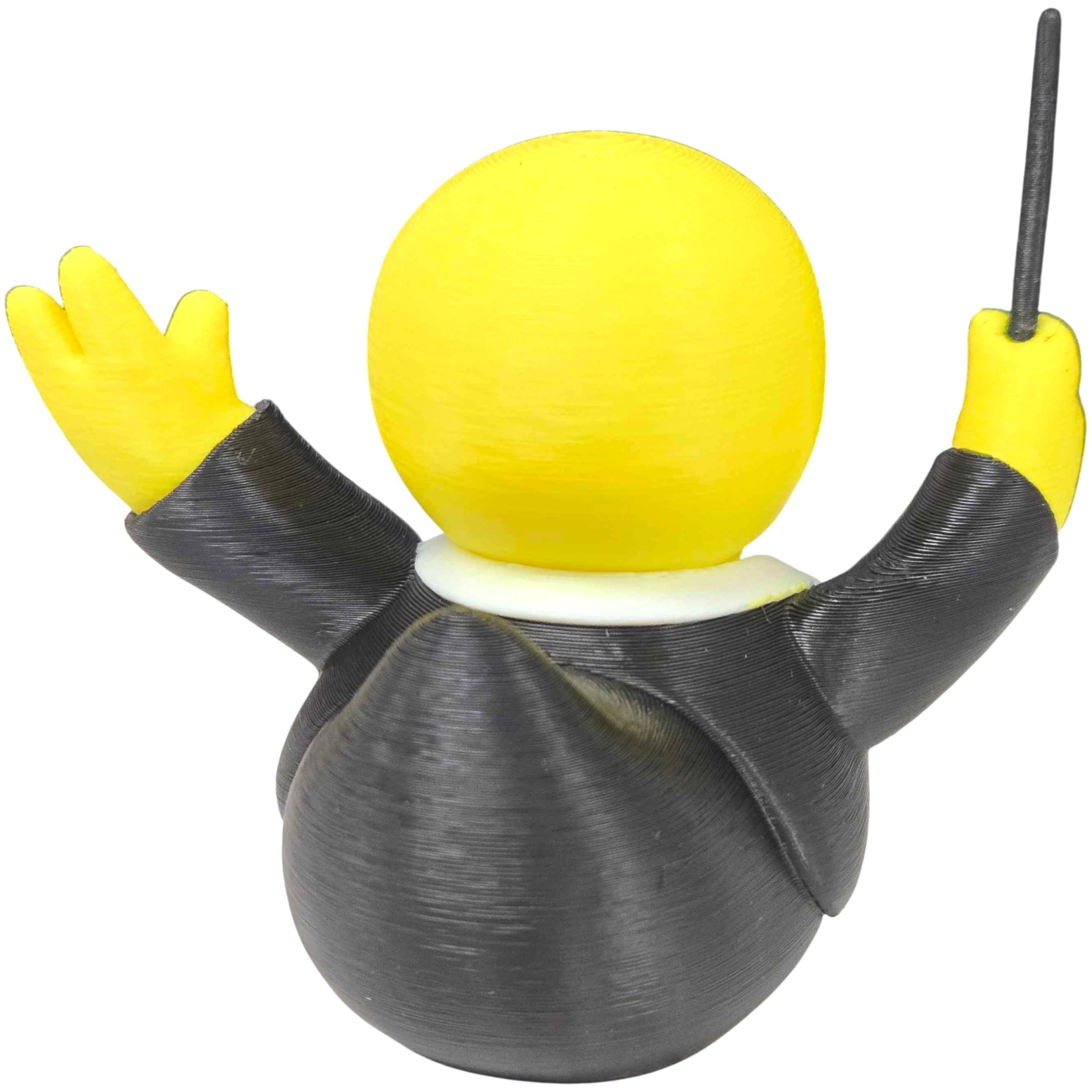 Orchestra Conductor Duck Figurine – Funny Tuxedo Rubber Duck-Inspired Decor for Desk, Shelf or Gift – Quirky Music Lover Collectible – 3D Printed in Canada — 3D Printed Collectible by 3DCentral