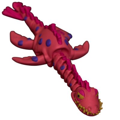 Articulated Creepy Loch Ness Monster Figurine – Mythical Desk Fidget for Teens & Adults – Stress Relief & Collectible - Poseable Scottish Cryptid Desk – 3D Printed in Canada — 3D Printed Collectible by 3DCentral