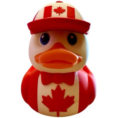 Canada Duck Figurine – Patriotic Maple Leaf Duck Collectible for Canada Day or Office Decor – Cute Red & White Desk Ornament – 3D Printed in Canada — 3D Printed Collectible by 3DCentral