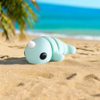 5-Pack Mini Baby Zou Narwhal Figurines – Cute Kawaii Arctic Whale Minis with Wiggly Bodies & Tiny Horns – Adorable Ocean Desk Toys & Shelf Decor – 3D Printed in Canada — 3D Printed Collectible by 3DCentral