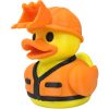 Construction Excavator Duck Figurine – Construction Worker Rubber Duck Display Toy with Hard Hat and Safety Vest for Desk, Office, or Collectors – 3D Printed in Canada — 3D Printed Collectible by 3DCentral