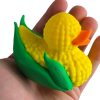 Corn Duck Figurine - Funny Rubber Duck Collectible - Farmhouse Kitchen Decor - Unique Fall & Thanksgiving Decoration - 4x4 Duck & Cruise Ship Hiding Duck - Cute Corn Cob Design – 3D Printed in Canada — 3D Printed Collectible by 3DCentral